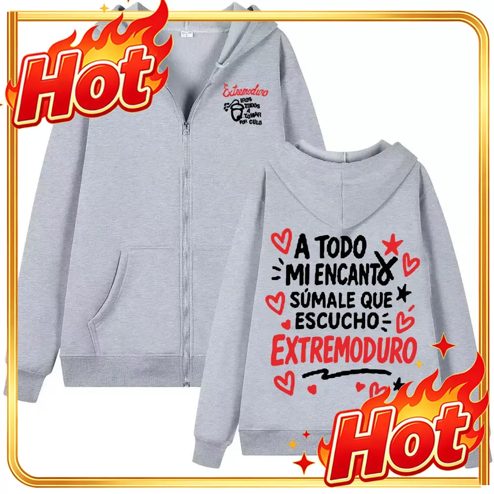 Mens Fashion Zip Up Hoodies - Rockband Extremoduro Album Zip Up Hoodies