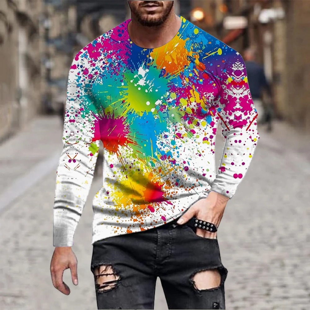 Heren T-shirt met regenboogver - Men'S Fashion T Shirts recensie en prijs