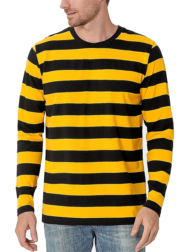 Contraststreep 3D-print Heren  - Mens Fashion Clothes recensie en prijs