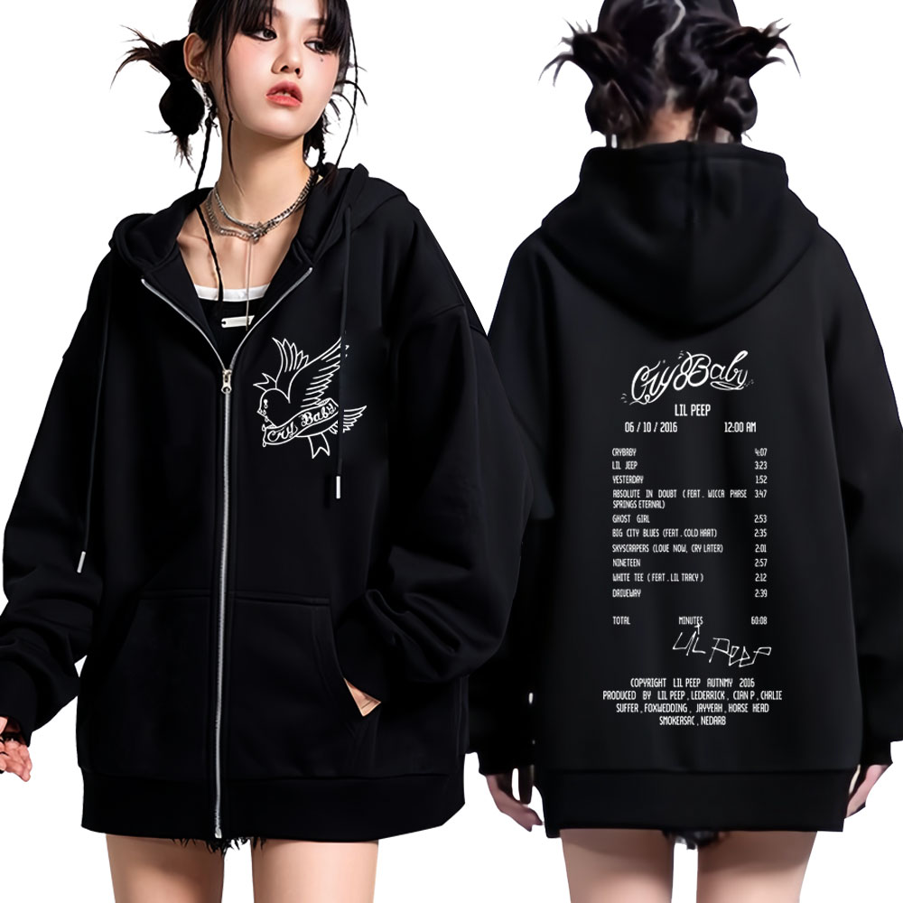 Rapper Lil Peep Cry Baby Album - Mens Fashion Zip Up Hoodies recensie en prijs