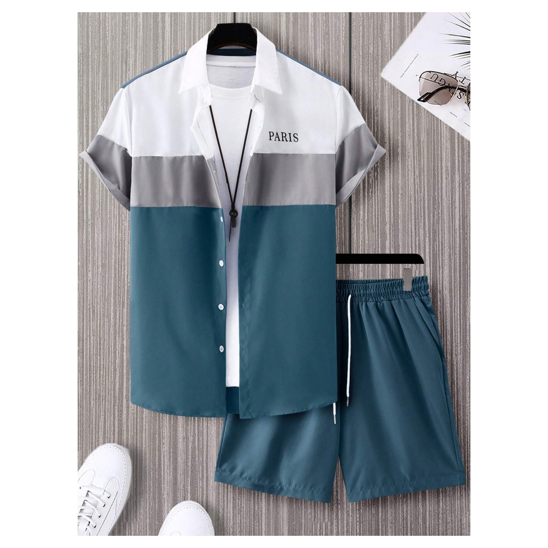 Herenmodepak Blauw en wit patc - Mens Fashion Clothes recensie en prijs